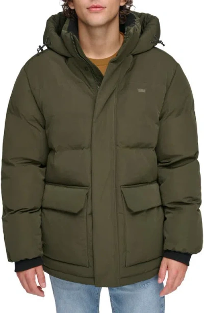 Levi's Arctic Cloth Heavyweight Parka In Green