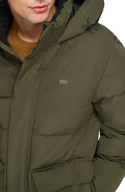 Levi's Arctic Cloth Heavyweight Parka In Green