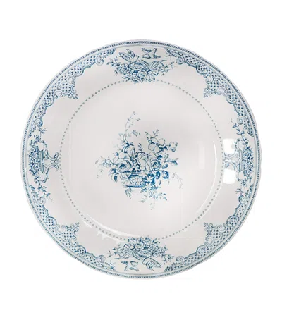 Gien Set Of 6 Ceramic Dépareillé Dinner Plates In Blue
