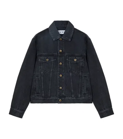 Loewe Anagram Denim Jacket In Black