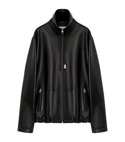 Loewe Zip-up Jacket In Nappa Lambskin In Black