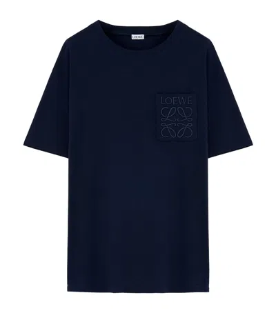 Loewe Cotton Anagram T-shirt In Blue