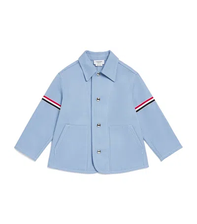 Thom Browne Cotton Canvas Jacket In Blue