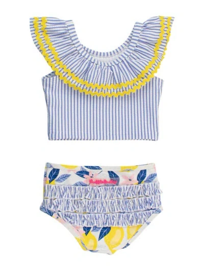 Rufflebutts Upf50 Ric Rac Ruffle Tankini In Blue