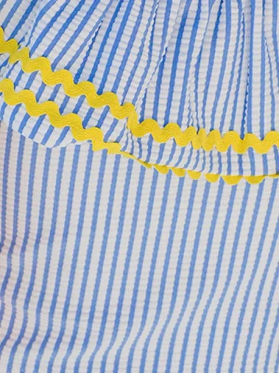 Rufflebutts Upf50 Ric Rac Ruffle Tankini In Blue