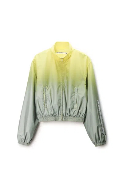 Alexander Wang Reflective Shrunken Track Jacket In Multi