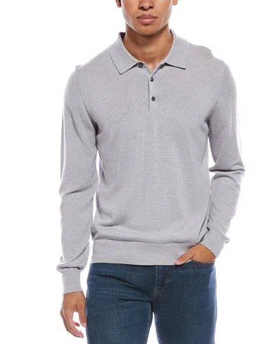 Mette Merino Wool Polo Sweater In Gray