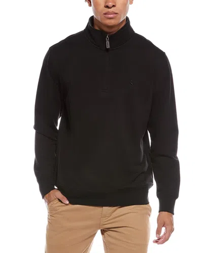 Tailorbyrd Fleece 1/4-zip Mock Pullover In Black