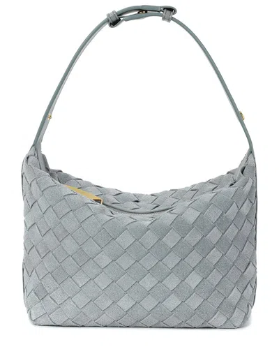 Tiffany & Fred Paris Mini Woven Suede Shoulder Bag In Brown