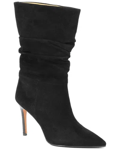 Tiffany & Fred Paris Suede Slouchy Boot In Black