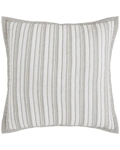 Orchids Lux Home Serenity Printed Reversible Quilt Euro Sham In Gray