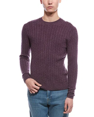 Raffi Cashmere Cable Crewneck Sweater In Brown