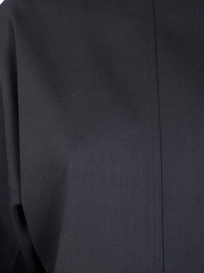 Studio Nicholson Long Sleeve Top Boat Neck Detail In Black