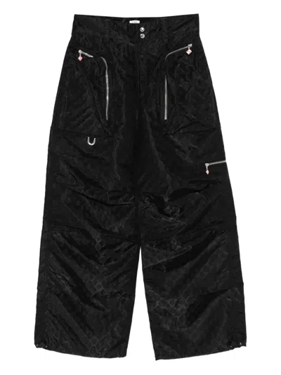 Casablanca Monogram-pattern Trousers In Black