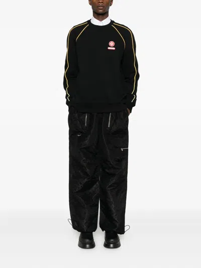 Casablanca Monogram-pattern Trousers In Black