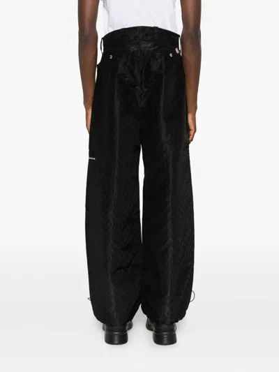 Casablanca Monogram-pattern Trousers In Black