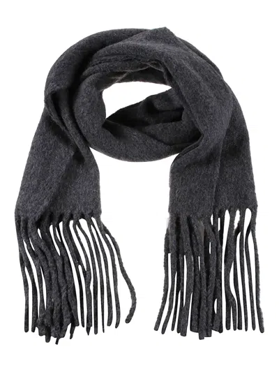 Loulou De Saison Charcoal Alpaca Blend Santo Scarf In Gray