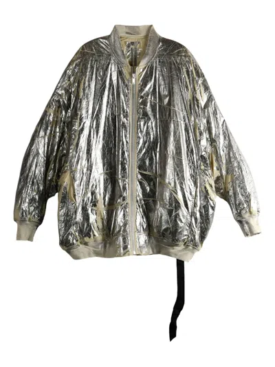 Rick Owens Drkshdw Peter Bomber Jacket In Gray