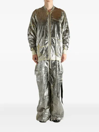 Rick Owens Drkshdw Peter Bomber Jacket In Gray