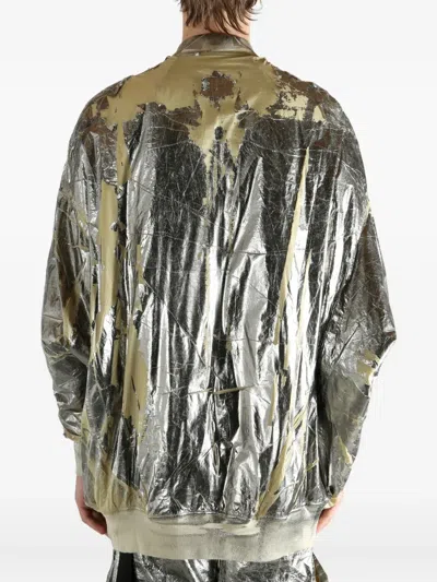 Rick Owens Drkshdw Peter Bomber Jacket In Gray