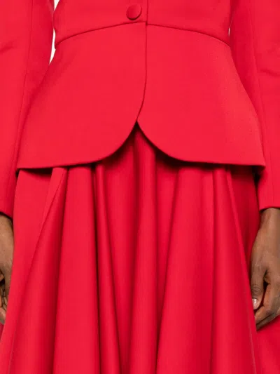 M.marquise Ingrid Midi Skirt In Red