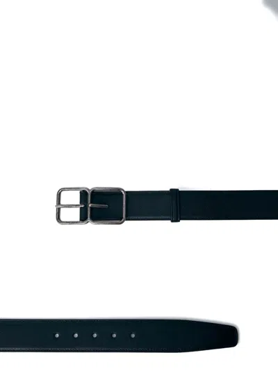 Saint Laurent Double-buckle Belt In Brown
