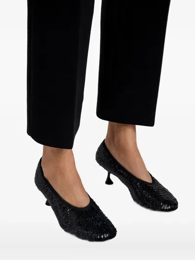 Proenza Schouler Tee Sequined Mesh Pumps In Black