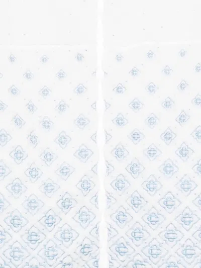 Casablanca Logo-embroidered Fleece-texture Jacket In White