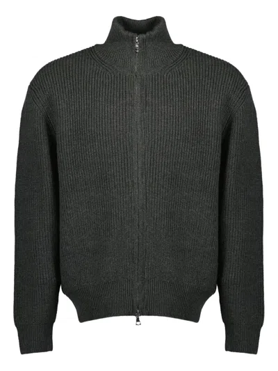 Officine Generale Finley Cardigan In Green