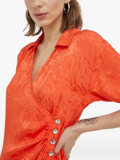 Day Birger Et Mikkelsen Wrap Maxi Dress In Orange