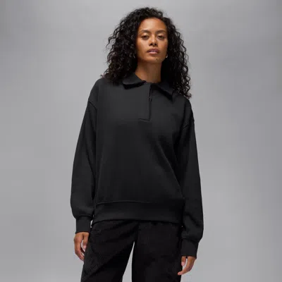 Jordan Women's  Flight Long-sleeve Waffle Top In Black