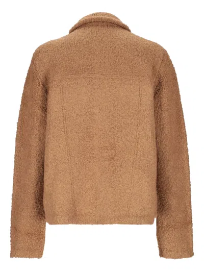 Laneus Textured Button-fastening Shirt Jacket In Brown