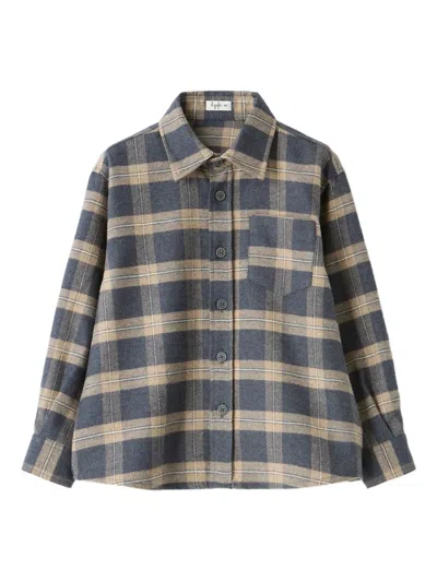 Il Gufo Patterned Cotton Shirt In Brown