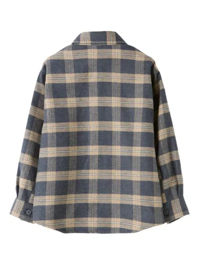 Il Gufo Patterned Cotton Shirt In Brown