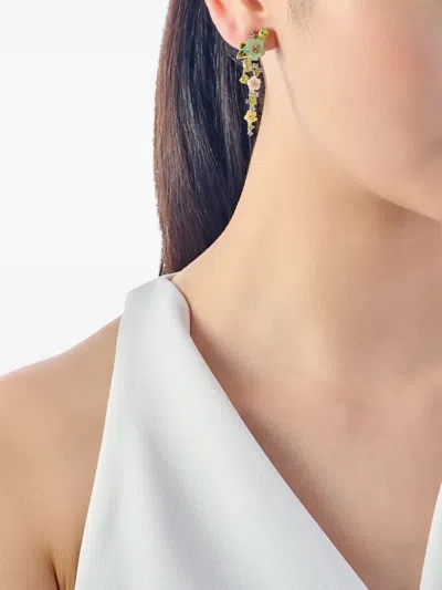 Anabela Chan 18k Gold Vermeil Primrose Vine Multi-gem Earrings In Multi