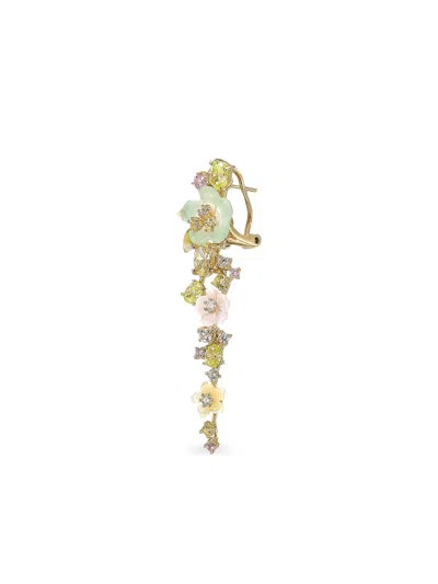 Anabela Chan 18k Gold Vermeil Primrose Vine Multi-gem Earrings In Multi