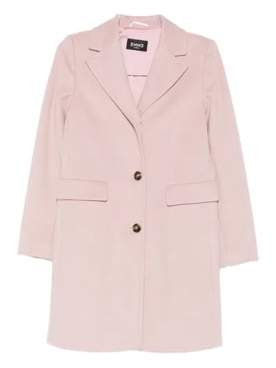 Marella Notched-lapel Single-breasted Coat In Pink