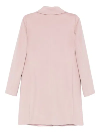 Marella Notched-lapel Single-breasted Coat In Pink