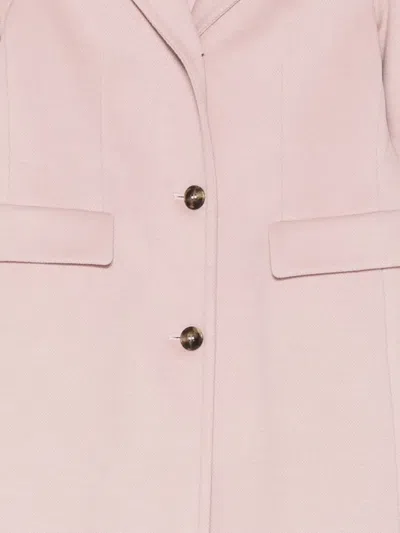 Marella Notched-lapel Single-breasted Coat In Pink