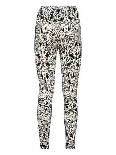 Philipp Plein Tulle Leggings Gothic Plein In White
