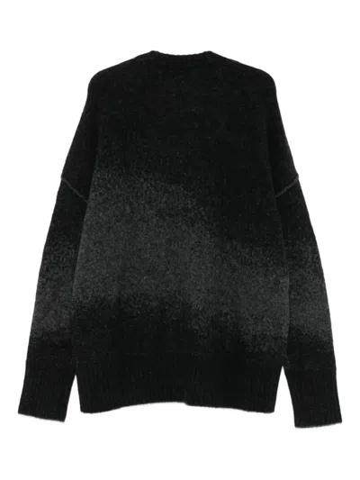 Isabel Benenato Patterned-jacquard Jumper In Black
