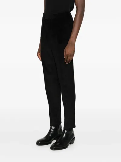 Medeea Tailored Cotton Trousers In Black