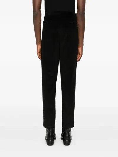 Medeea Tailored Cotton Trousers In Black