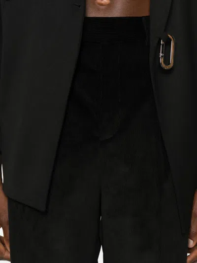 Medeea Tailored Cotton Trousers In Black