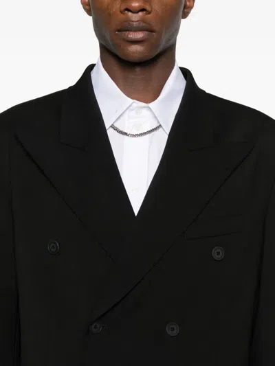 Medeea Asymmetric Double-breasted Blazer In Black