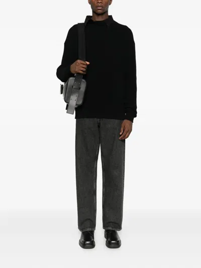 Medeea Collared Sweater In Black