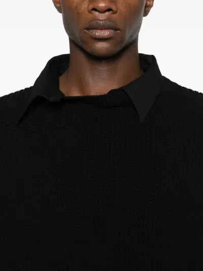 Medeea Collared Sweater In Black