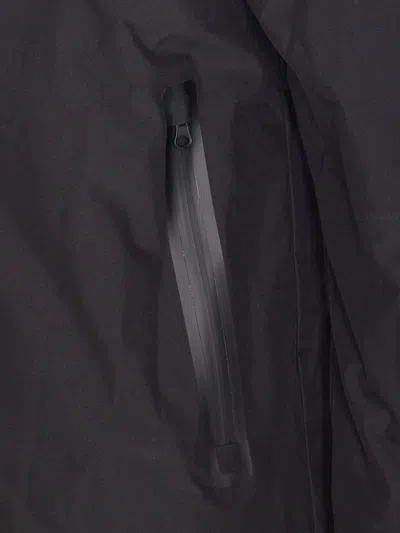 Save The Duck Black Coat With Zip And Buttons Closure In Black