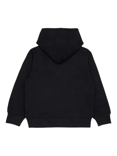 Diesel Logo-print Hooded Sweatshirt In Black