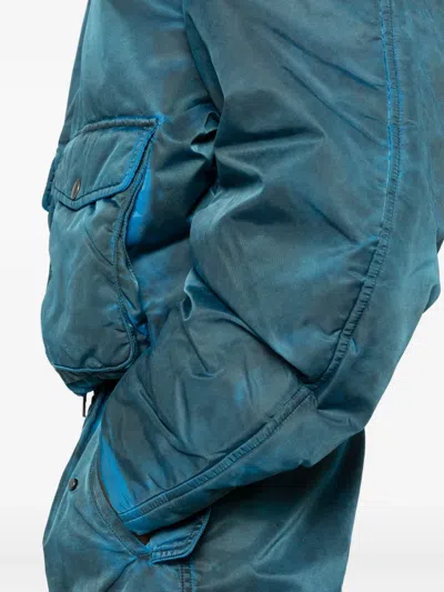 Feng Chen Wang Flap-pocket Zip-up Jacket In Blue
